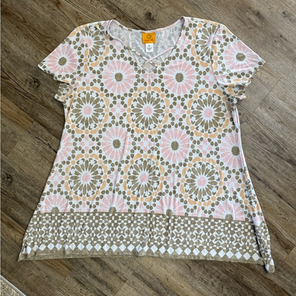 Ruby Rd • Geometric Print Tunic - Picture 2 of 8